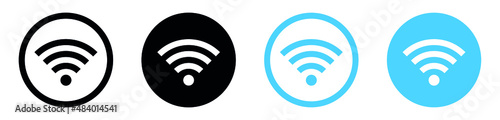 wireless and wifi icon signal symbol for internet access, internet connection	

