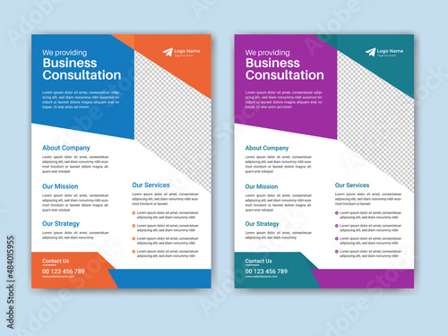 Corporate Business flyer design template vector