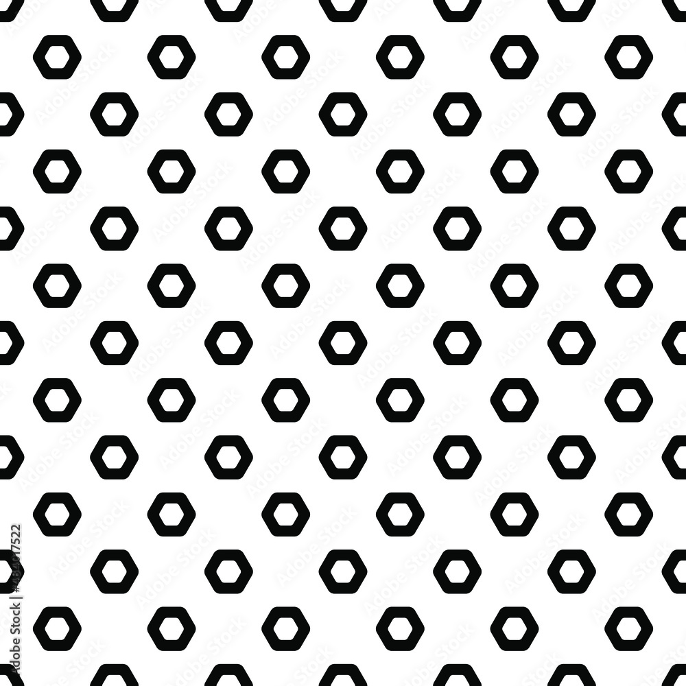 Hex nut top views seamless pattern background. Vector illustration. Hex nut top views seamless pattern background. Vector illustration.