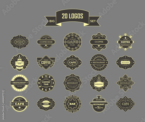 set of vintage labels