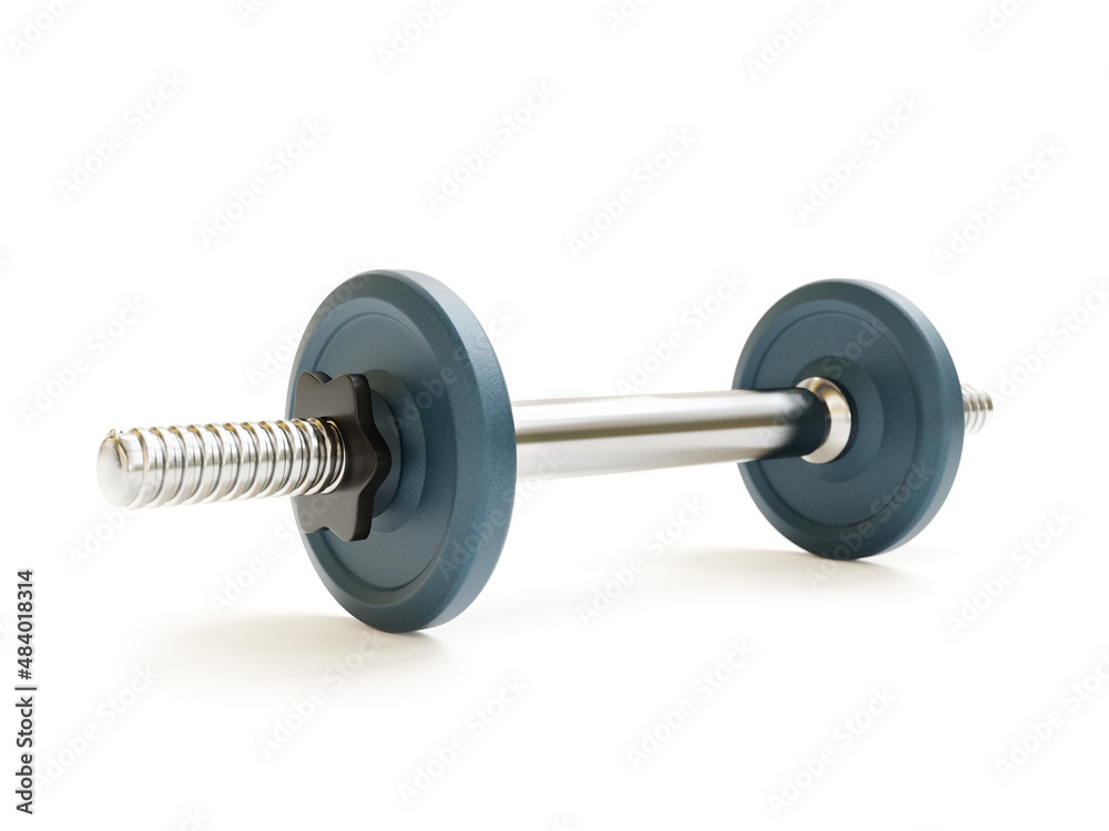 Workout dumbbels on white background