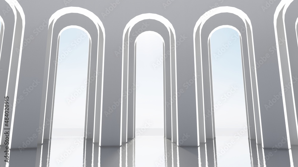 Architecture interior background entrance space 3d render Architecture interior background entrance space 3d render