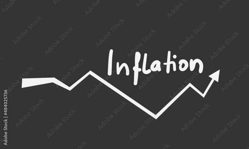 Inflation Skizze Stift Hintergrund Kreide weiß Inflation Skizze Stift Hintergrund Kreide weiß