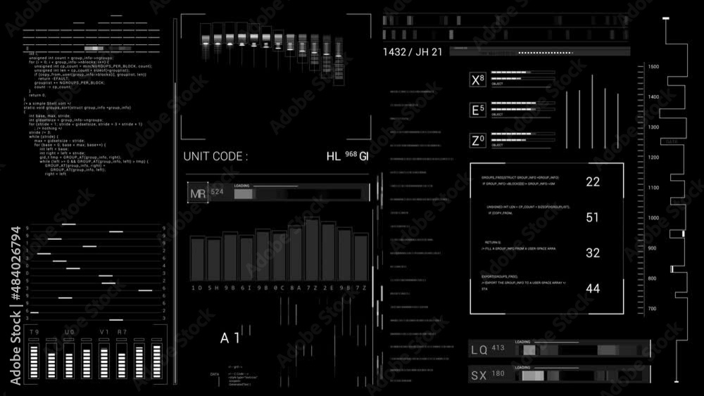 Technology HUD 2GFX.User Interface data display.PNG Alpha.Control panel HUD technological infographic elements.