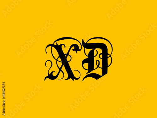 Calligraphy XD Logo, Creative XD abstract letters logo design