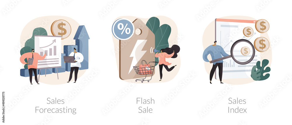 Fototapeta premium Revenue management abstract concept vector illustrations.