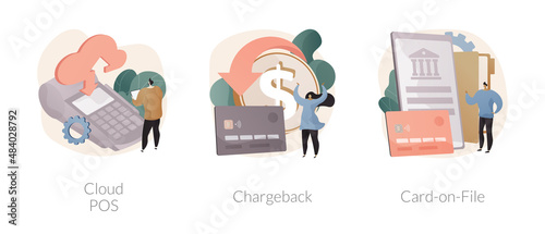 Retail software abstract concept vector illustrations.