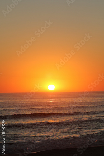 Sunset over Henties Bay, Namibia photo