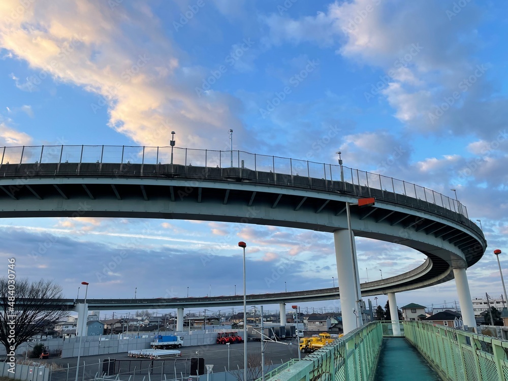 Naklejka premium bridge over the river
