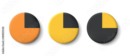 3d Pie Chart Examples. Round graph-chart of statistics. 
Vector clipart isolated on white background.