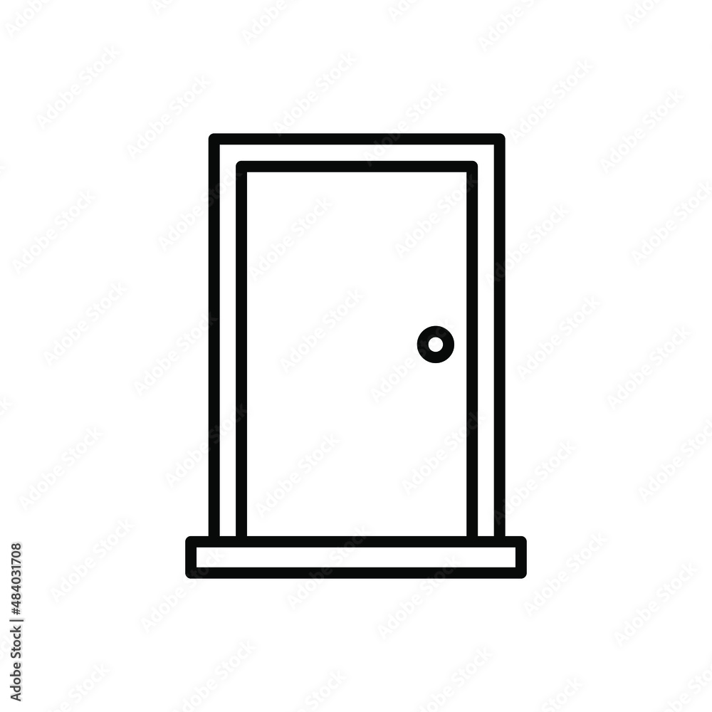 door, exit or entry icon vector door, exit or entry icon vector