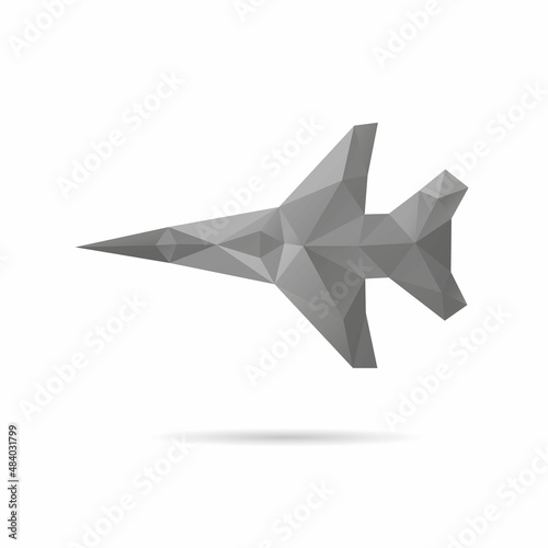 Airplane abstract isolated on a white backgrounds, vector illustration