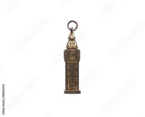 keychain with big ben isolated on white background