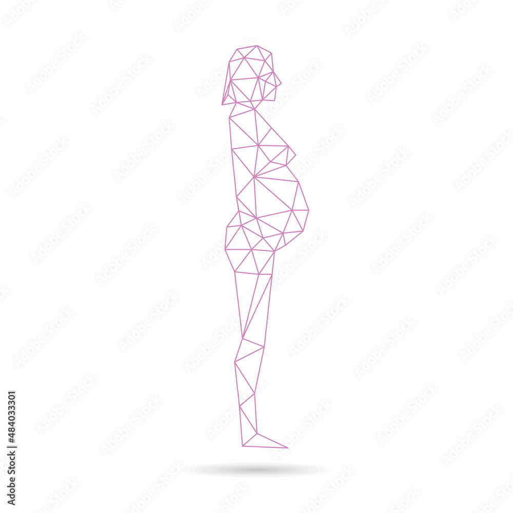 Pregnant woman silhouette abstract, vector illustration Pregnant woman silhouette abstract, vector illustration