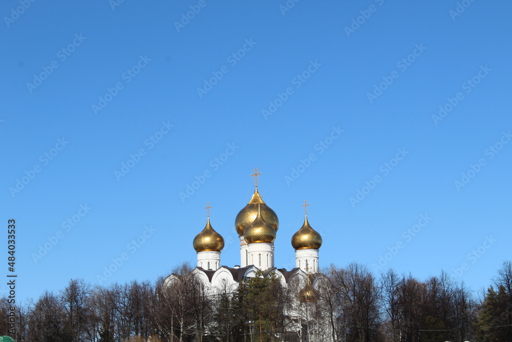 Obraz premium Historic monument Orthodox Church of Yaroslavl city - The Golden Ring travel itinerary Russia