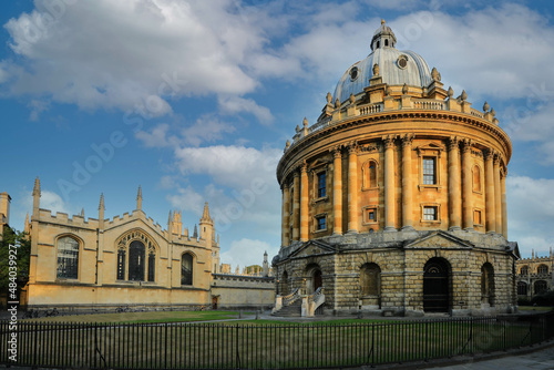 Soft focus on Radcliffe Camera, an old historic building in Oxford, England photo