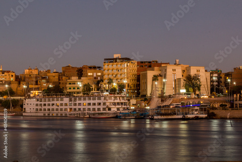 Evening view of Aswan skyline and the river Nile, Egypt © Matyas Rehak