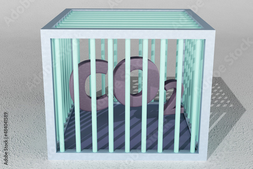Obraz na plátne The concept of carbon capture and storage or carbon sequestration to reduce the effect of global warming