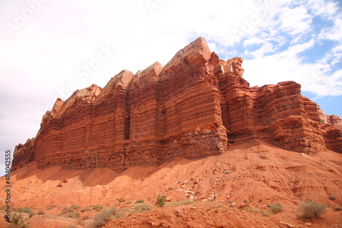 The sharp pointed red rocks of Capitol Reef National Park