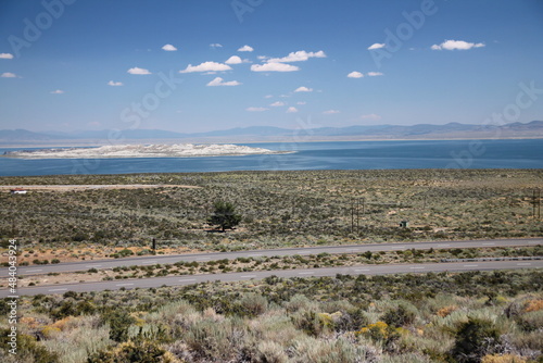 The beauty of Mono lake from the mountain view point above it