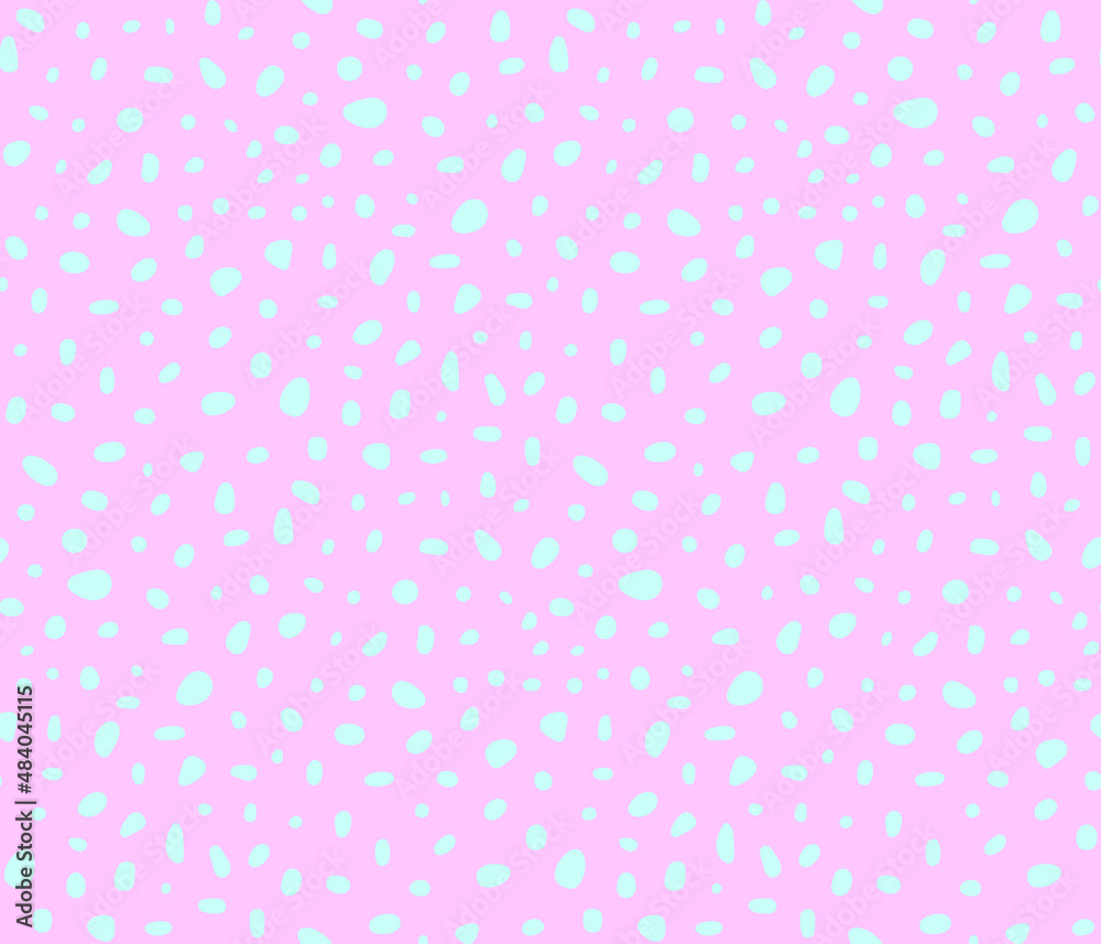 Pettit poa in candy colors. Polka dots pattern. Vector seamless pattern