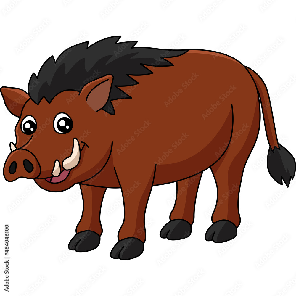 Warthog Cartoon Clipart Vector Illustration Warthog Cartoon Clipart Vector Illustration