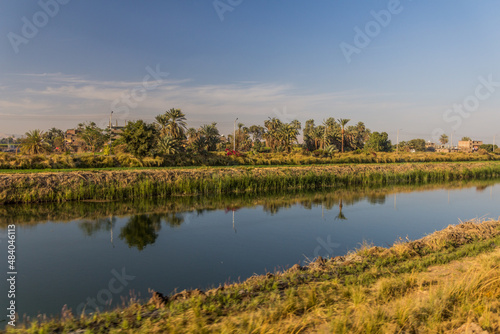 View of an irrigation canal in Egypt