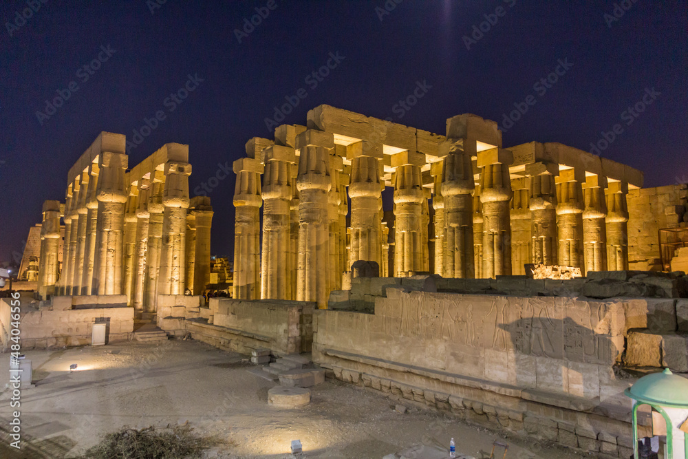 Evening view of Luxor temple, Egypt