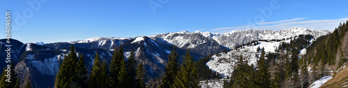 Panorama auf die Hochschwab-Gruppe  Steiermark  Blick vom Hochanger