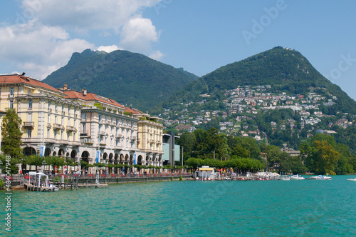 Beautiful scenic cityscape of the city Lugano, Switzerland © Marlon
