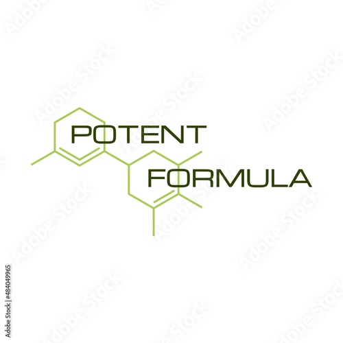Potent formula sticker for healthy cosmetic product