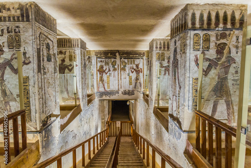Fotografie Ramesses III tomb at the Valley of the Kings at the Theban Necropolis, Egypt