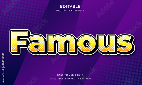 editable famous vector text effect with modern style design usable for logo or company campaign