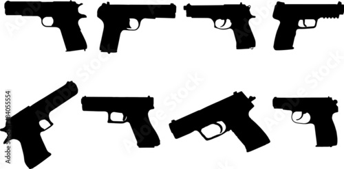handgun EPS, handgun Silhouette, handgun Vector, handgun Cut File, handgun Vector