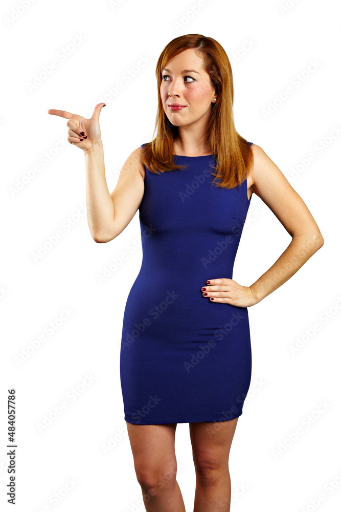 Happy beautiful woman in blue dress. Happy beautiful woman in blue dress.