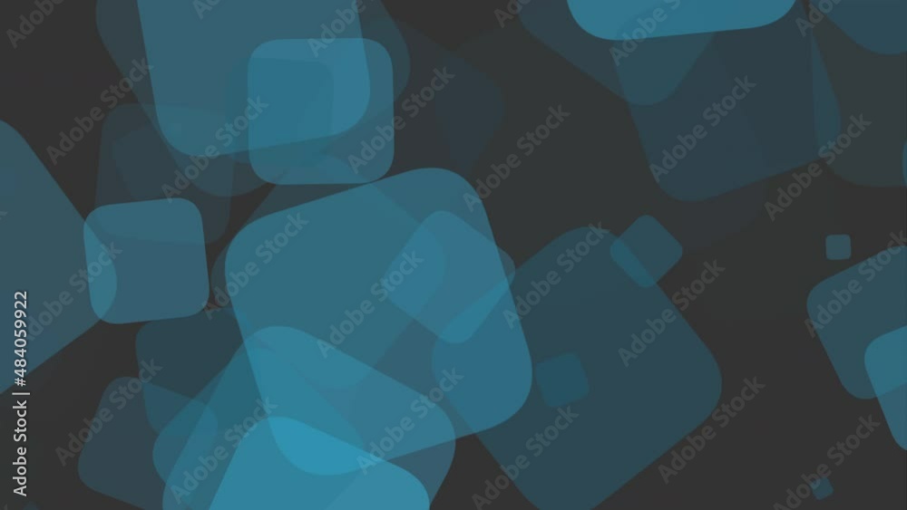 Blue squares pattern on black color, motion abstract business, corporate and retro style background