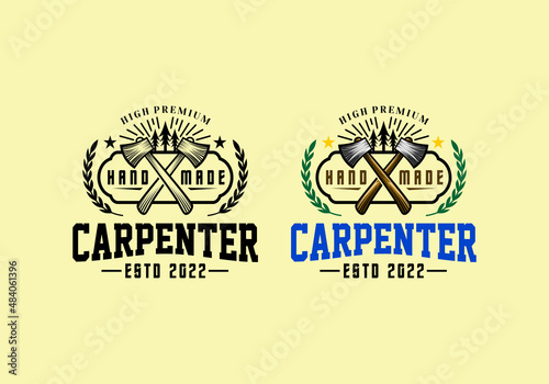 Logo Carpenter Vector Illustration Template Good for Any Industry