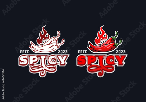 Logo Spicy Hot Chili Vector Illustration Template Good for Any Industry