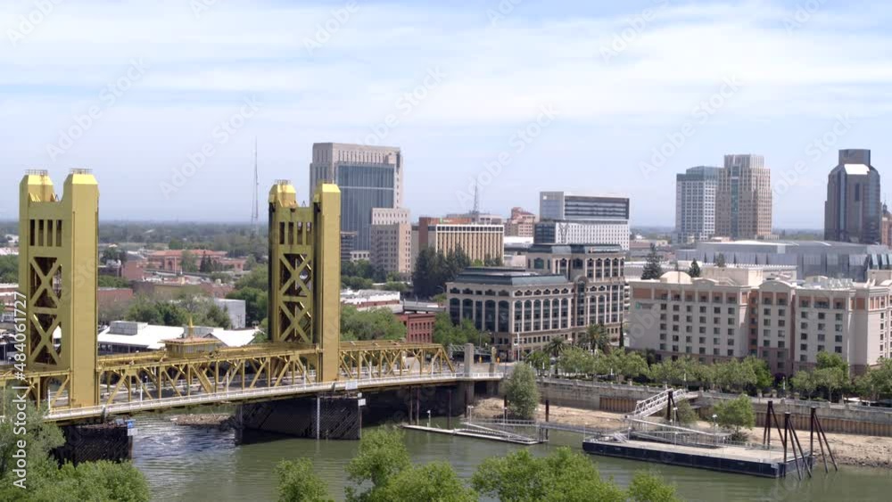 Aerial View of Bridge in City Aerial View of Bridge in City