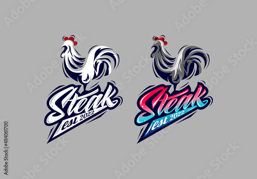 Logo Chicken Steak Vector Illustration Template Good for Any Industry