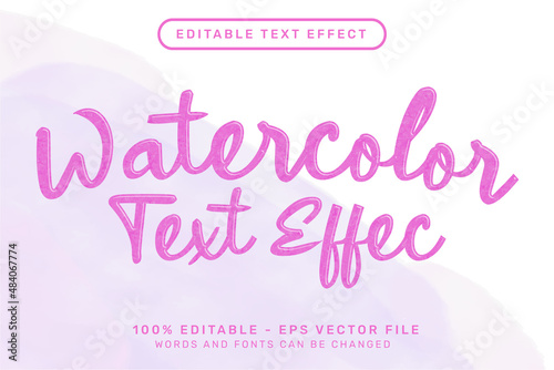 Editable text effect - watercolor style concept	