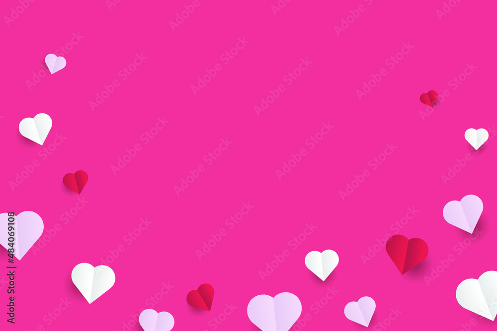 pink hearts background pink background with heart for Vector symbols of love for Happy Women's, Mother's, Valentine's Day, birthday greeting card design.
