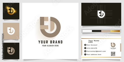 Letter ED or FD monogram logo