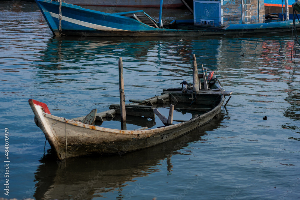 Broken fishing boat