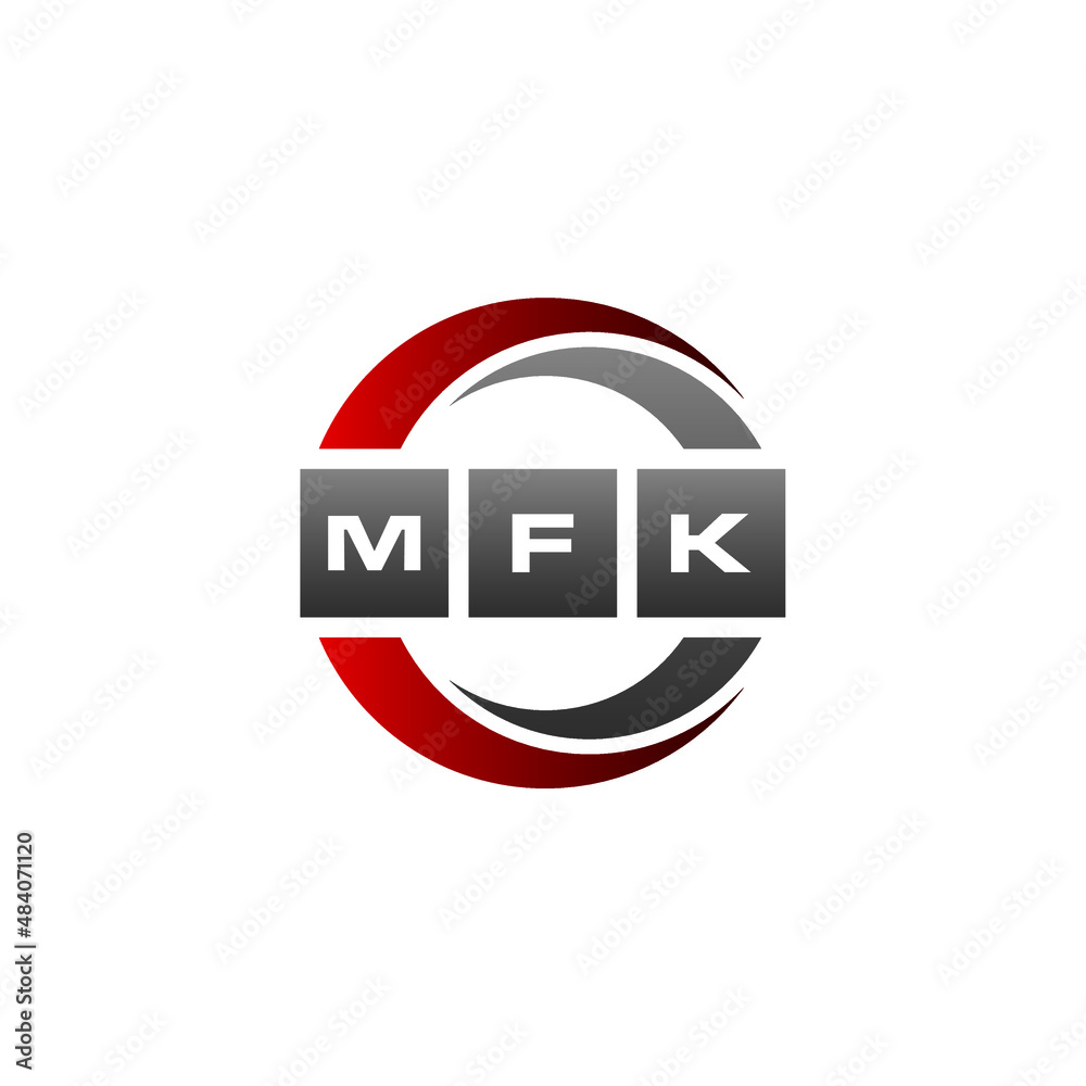 Fototapeta premium MFK Letter Initial Logo Design Template Vector Illustration