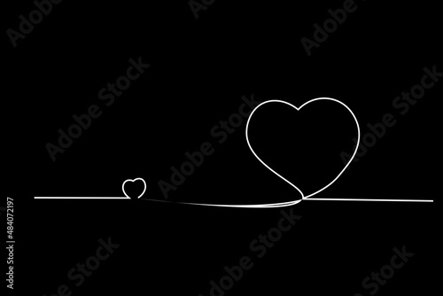 heart neon light abstract background