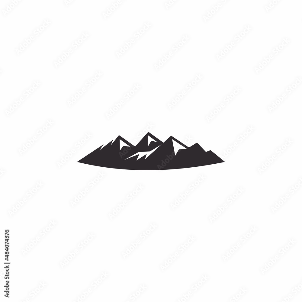 Montain logo design. Landscape Outdoor design template. Vector illustration concept Montain logo design. Landscape Outdoor design template. Vector illustration concept