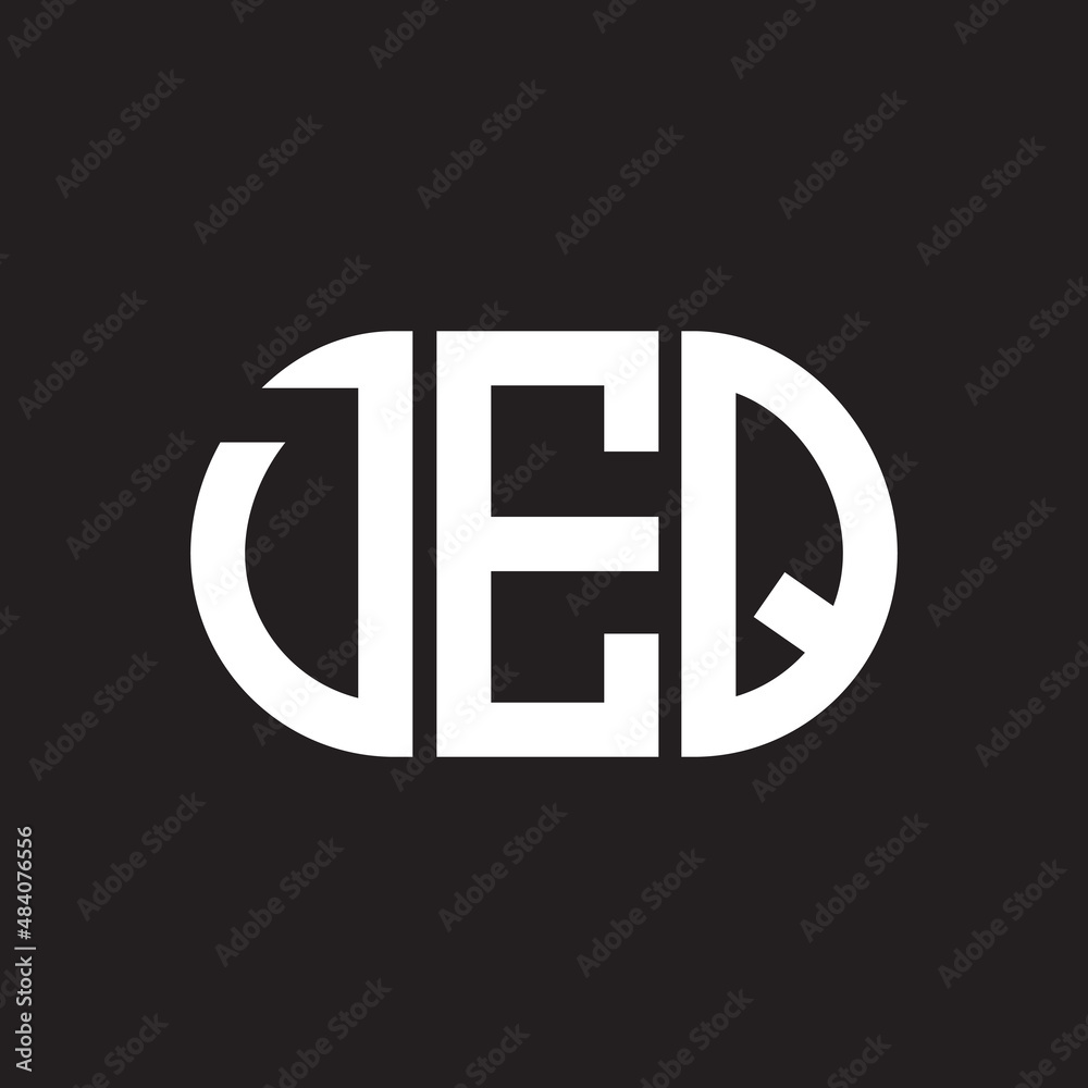DEQ letter logo design on black background. DEQ creative initials letter logo concept. DEQ letter design.