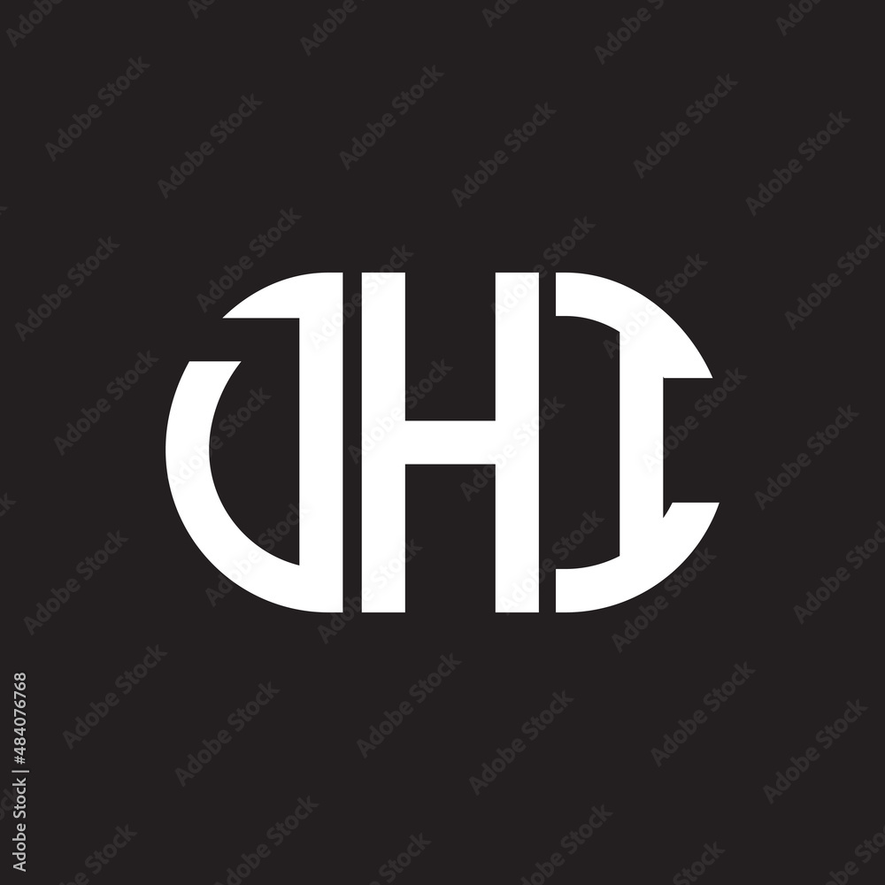DHI letter logo design on black background. DHI creative initials letter logo concept. DHI letter design. DHI letter logo design on black background. DHI creative initials letter logo concept. DHI letter design.