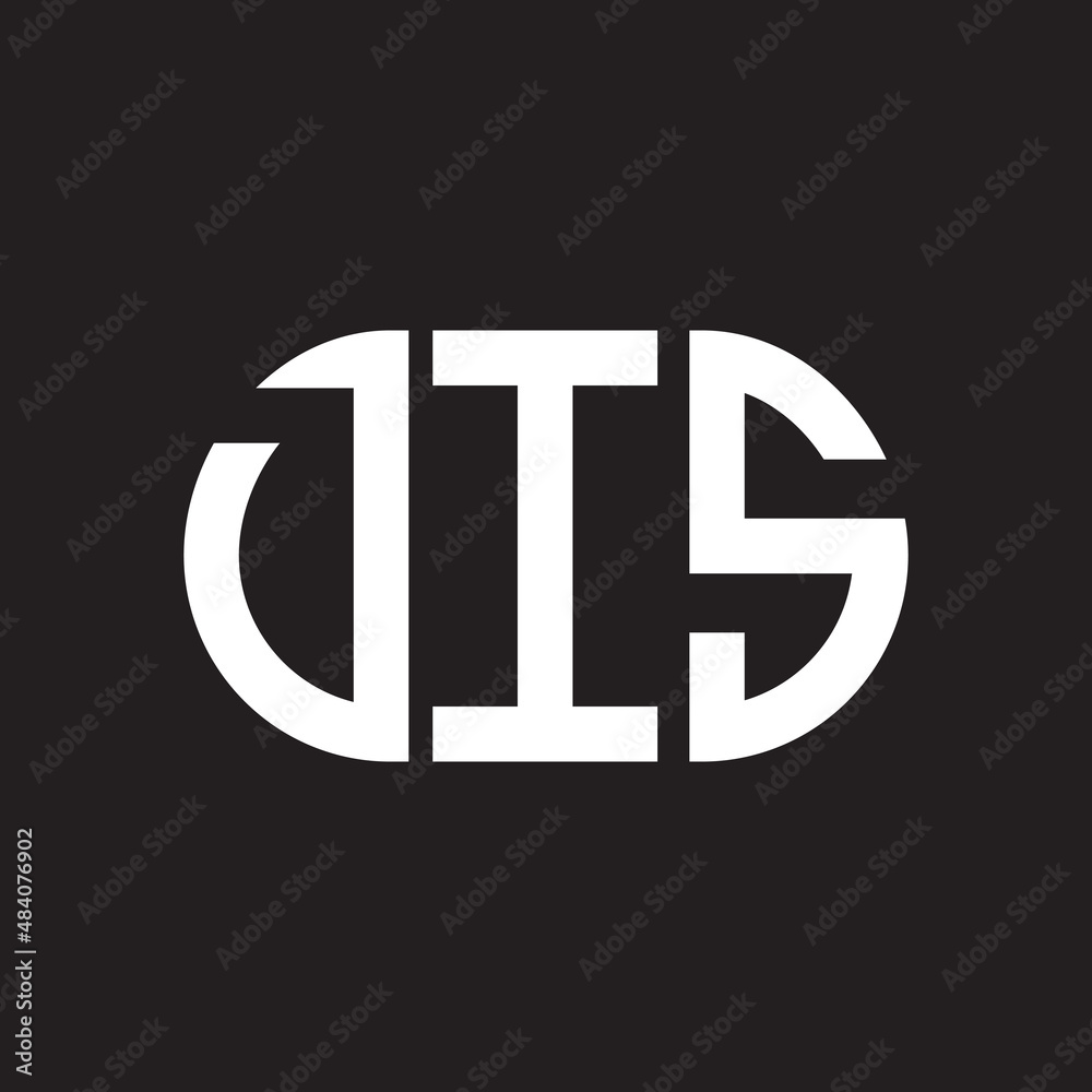 DIS letter logo design on black background. DIS creative initials letter logo concept. DIS letter design.